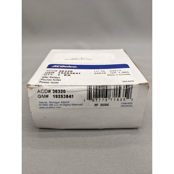 ACDelco Accessory Drive Belt Idler Pulley ACD No 36320 GM No 19253841 - Picture 3 of 3